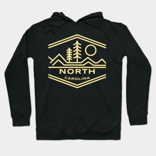 North Carolina Mountains Pine Trees Sun Hoodie